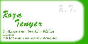 roza tenyer business card